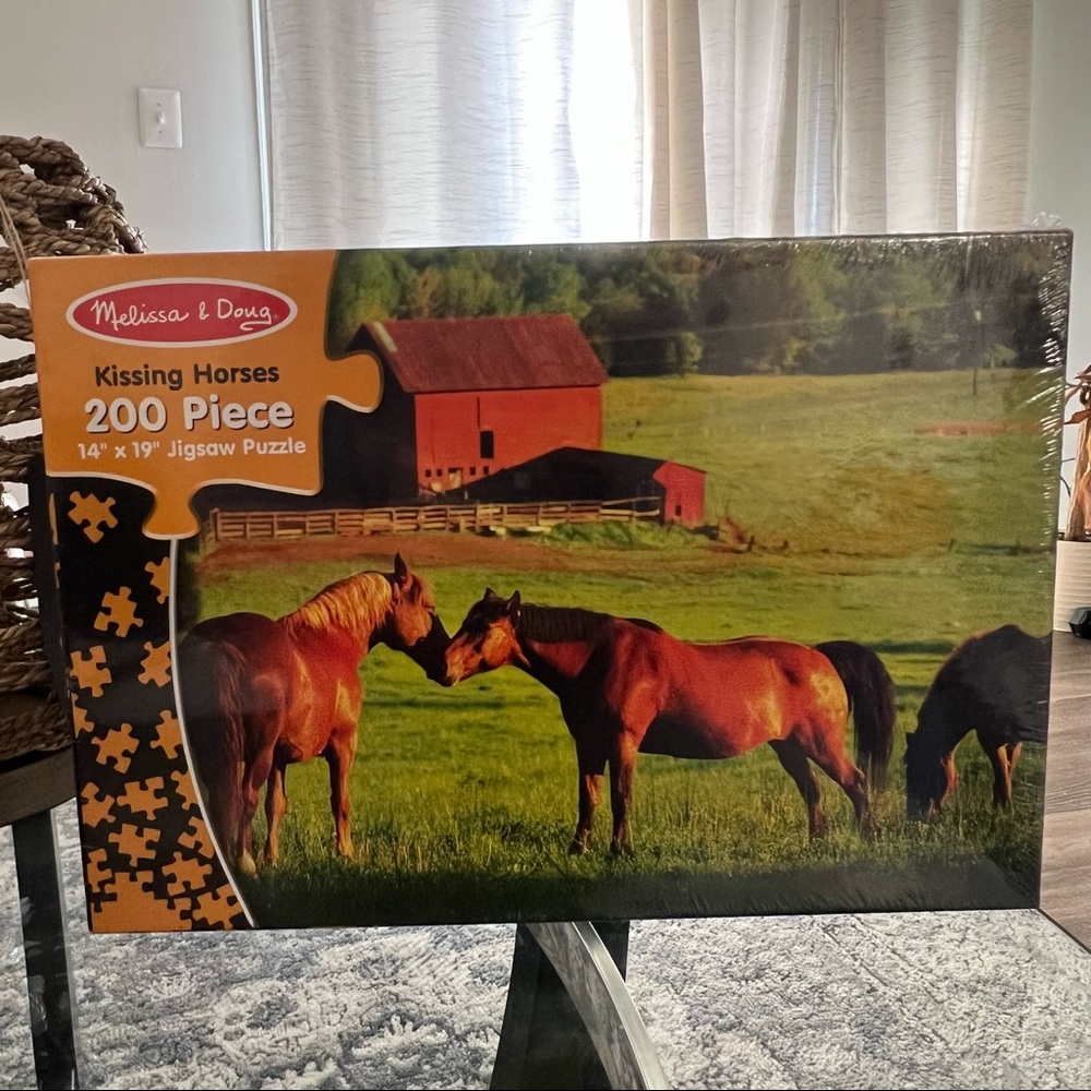 Melissa & Doug 200 Piece Jigsaw Puzzle "Kissing Horses" NEW SEALED